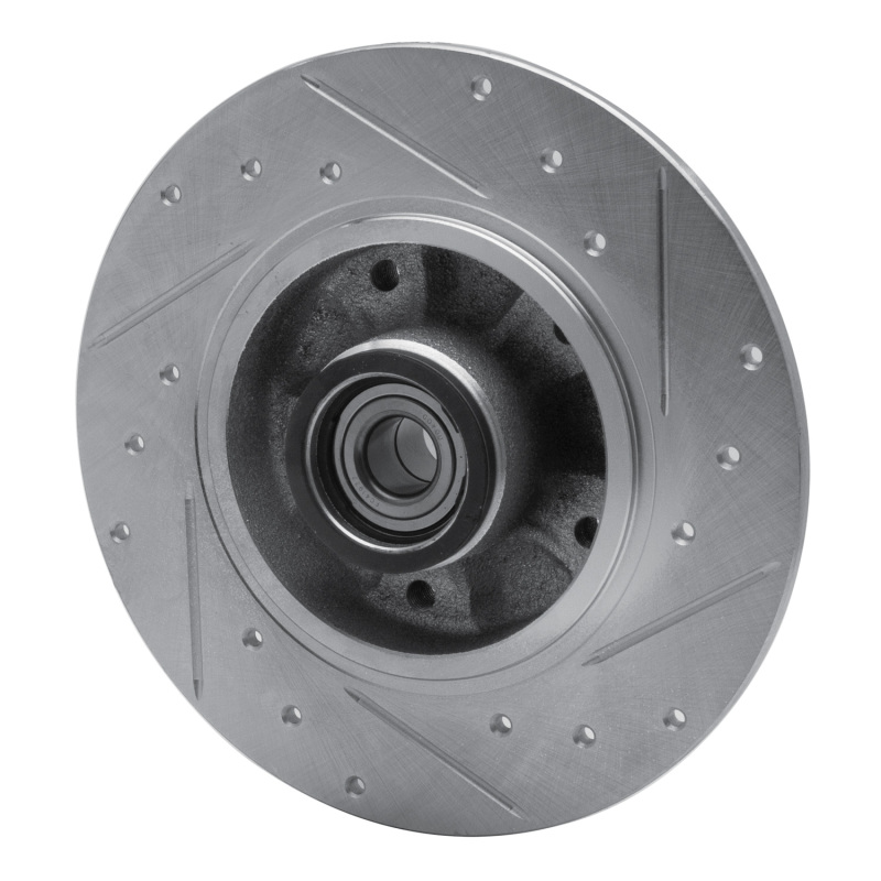 Nissan APRio Brake Rotor (1) - Front Left - R1 Concepts - Drilled & Slotted - Silver - `02-`11
